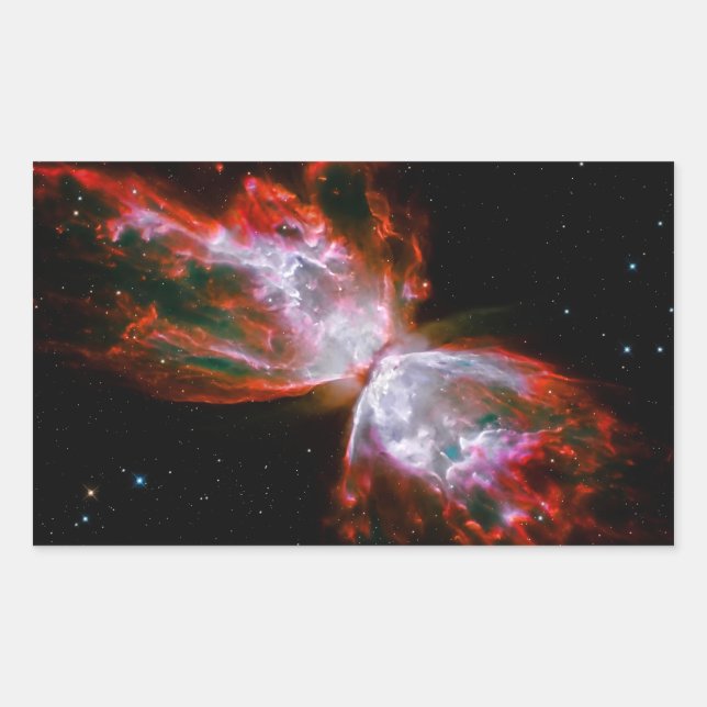 Sticker Rectangulaire Nébuleuse papillon en Scorpie Constellation (Devant)