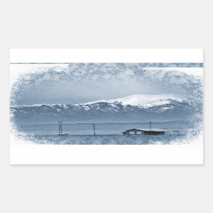 Sticker Rectangulaire Neige entrant (Noël)