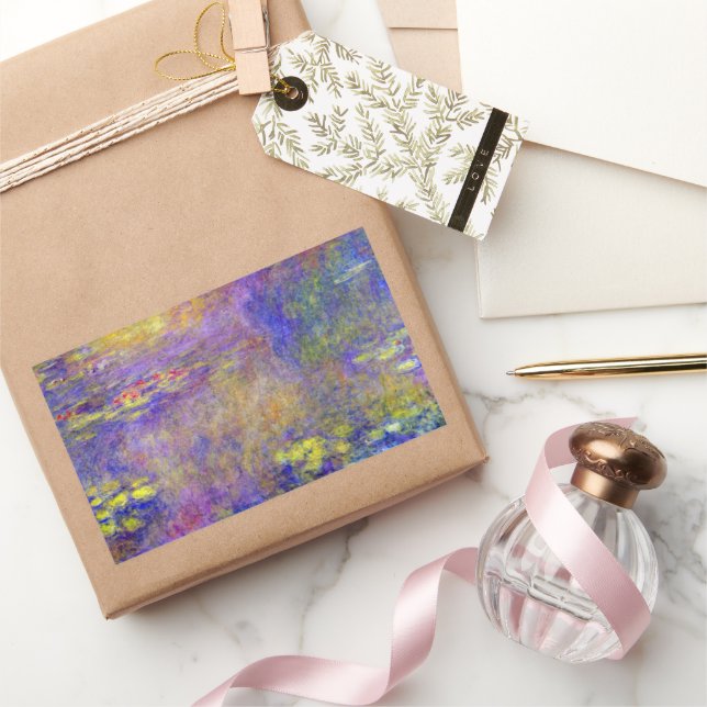 Sticker Rectangulaire Nénuphars par Claude Monet (Cadeaux)