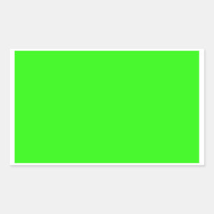 Sticker Rectangulaire Neon Vert Lumière brillante Mode Couleur Tendance