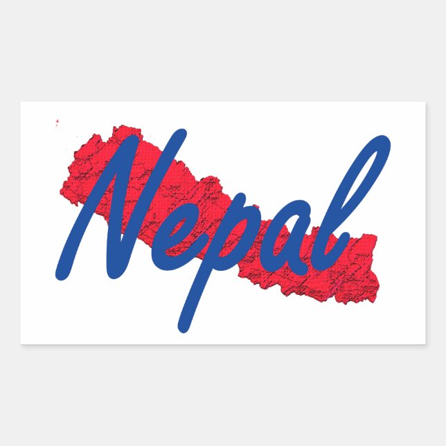 Sticker Rectangulaire Népal (Devant)