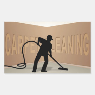 Sticker Rectangulaire Nettoyage de tapis