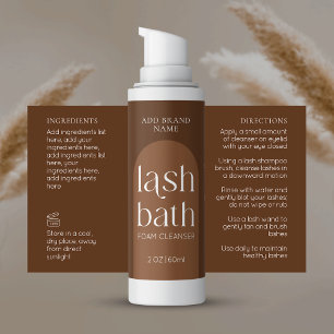 Sticker Rectangulaire Nettoyeur à laveuse à lash Boho en terre cuite mod