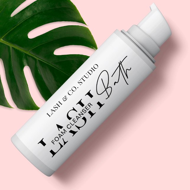 Sticker Rectangulaire Nettoyeur de bain moderne noir et blanc (Créateur téléchargé)