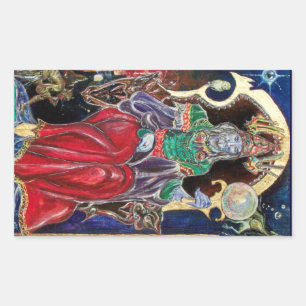 Sticker Rectangulaire NEUROMANCER, bleu rouge