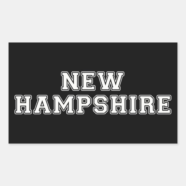 Sticker Rectangulaire New Hampshire (Devant)