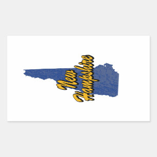Sticker Rectangulaire New Hampshire