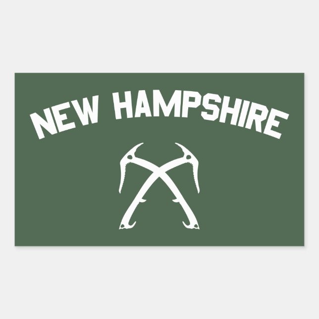 Sticker Rectangulaire New Hampshire Ice Escalade (Devant)