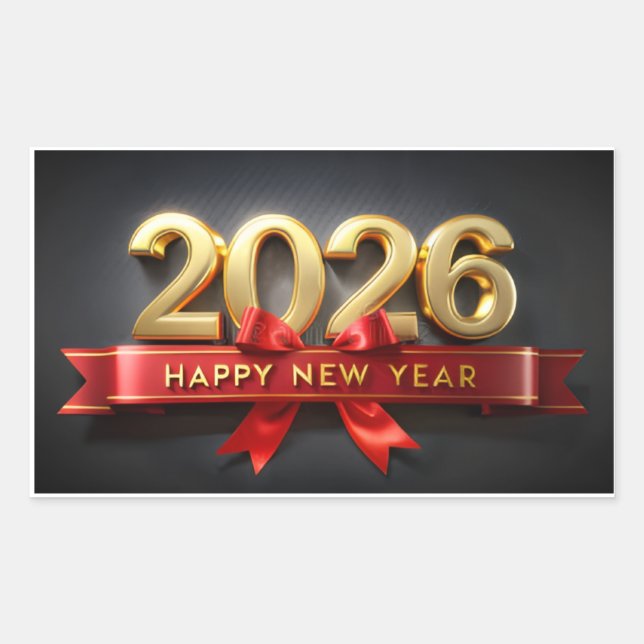 Sticker Rectangulaire New Year Aesthetic & Decor (Devant)