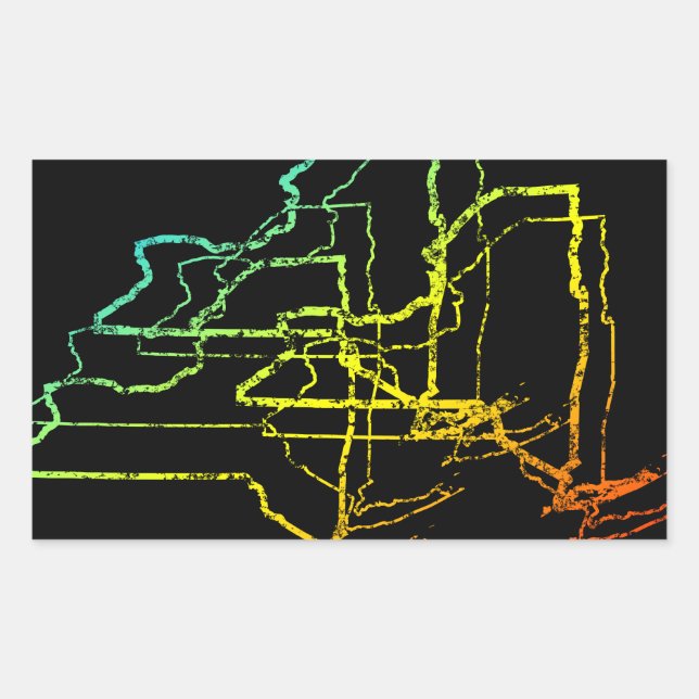 Sticker Rectangulaire new york chill flou (Devant)