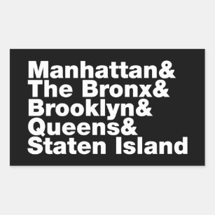 Sticker Rectangulaire ~ New York City de cinq villes