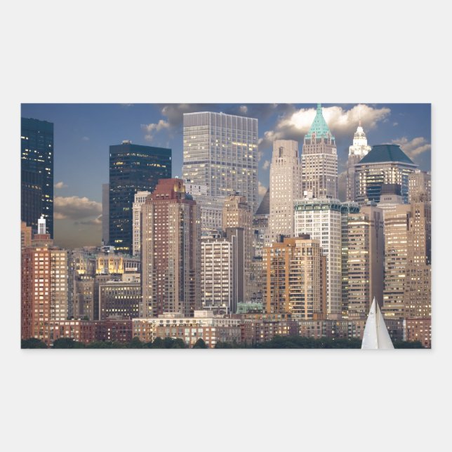 Sticker Rectangulaire New York City Manhattan (Devant)