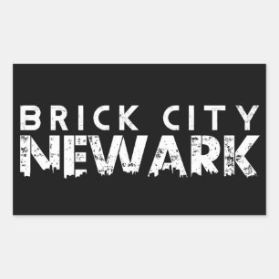 Sticker Rectangulaire Newark, New Jersey - ville de brique -