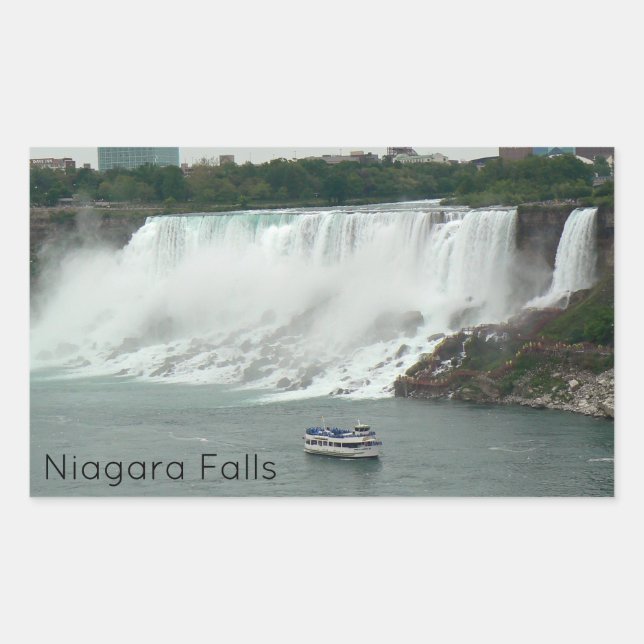 Sticker Rectangulaire Niagara Falls sur le côté canadien (Devant)
