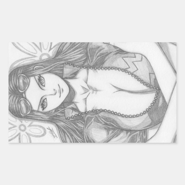 Sticker Rectangulaire Nico Robin ~ Enfant du Diable (Devant)