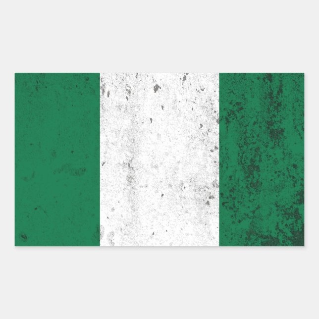 Sticker Rectangulaire Nigéria (Devant)