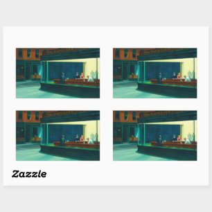 Sticker Rectangulaire Nighthawks, 1942 par Edward Hopper