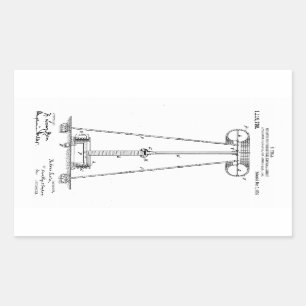 Sticker Rectangulaire Nikola Tesla Energy Transmission Pantent US1119732