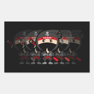 Sticker Rectangulaire Ninja Boy