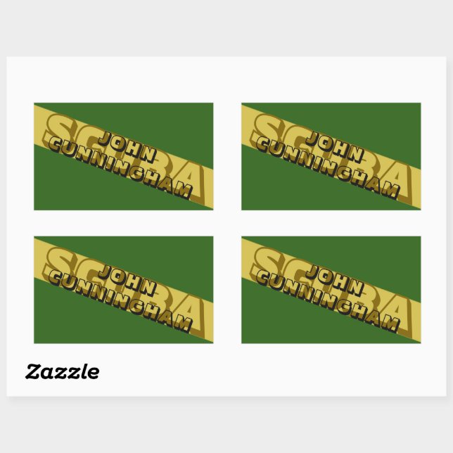 STICKER RECTANGULAIRE NITROX DE SCUBA. CAMOUFLAGE DE SCUBA. STYLE MILITA (Feuille)