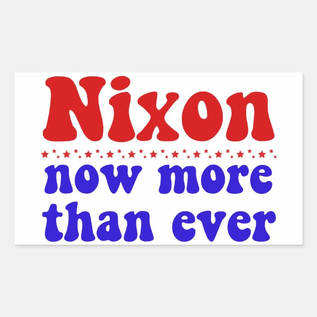 Sticker Rectangulaire Nixon Maintenant Plus Que Jamais - Prédicateur Ins (Devant)