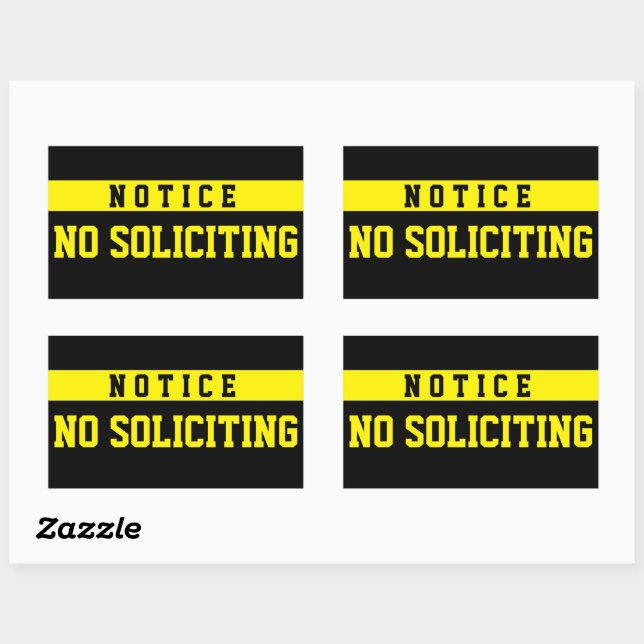 Sticker Rectangulaire No Soliciting [Seal] (Feuille)