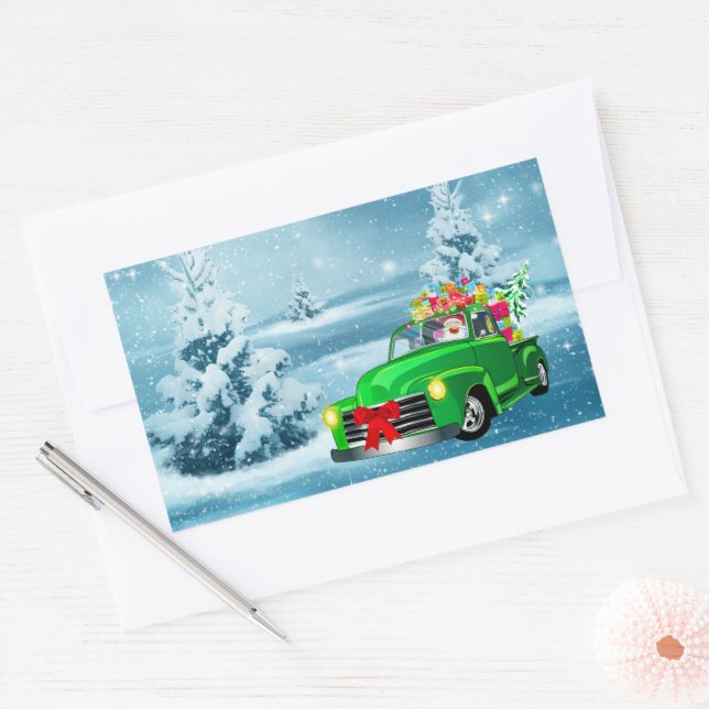 Sticker Rectangulaire Noël (Enveloppe)