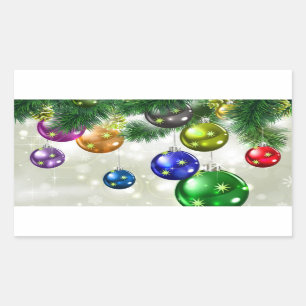 Sticker Rectangulaire Noël