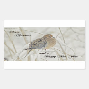 Sticker Rectangulaire Noël et Nouvel An - Dove de deuil