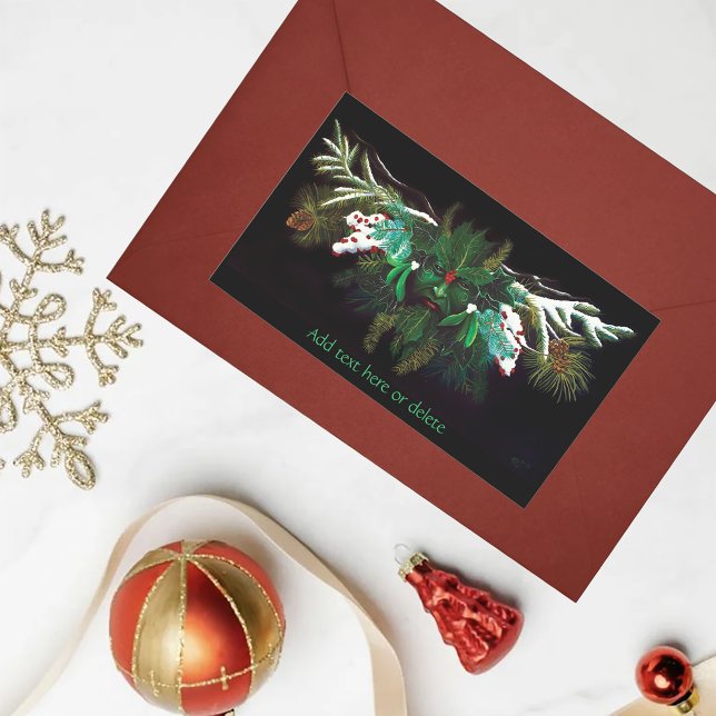 Sticker Rectangulaire Noël hiver Green Man (Créateur téléchargé)