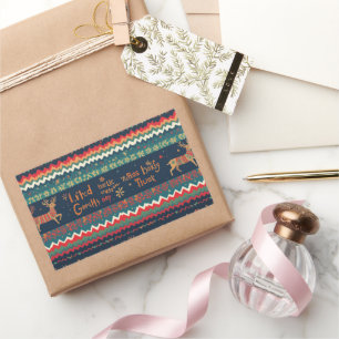 Sticker Rectangulaire Noël Salutations motif Design