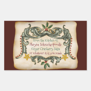 Sticker Rectangulaire Noël Victorien Maison - Personnalisé