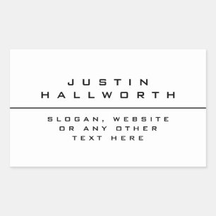 Sticker Rectangulaire Noir et blanc au style unique