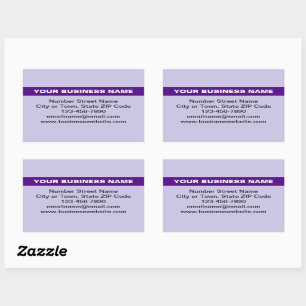 Sticker Rectangulaire Nom commercial en surbrillance sur Purple