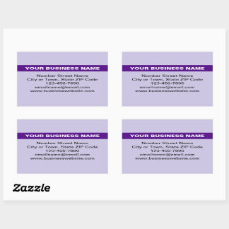 Sticker Rectangulaire Nom commercial en surbrillance sur Purple