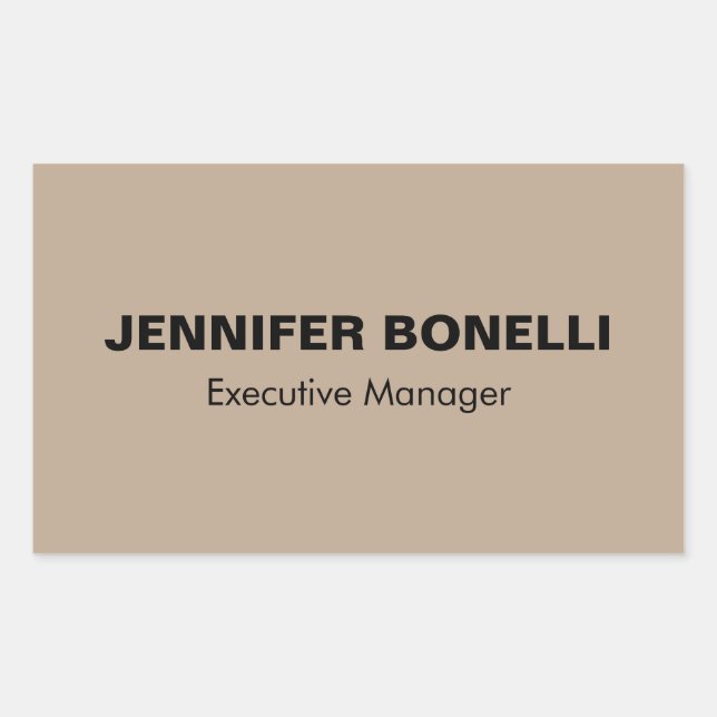 Sticker Rectangulaire Nom customisé minimaliste et tendance (Devant)