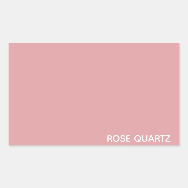 Sticker Rectangulaire Nom de couleur rose quartz rose (Devant)