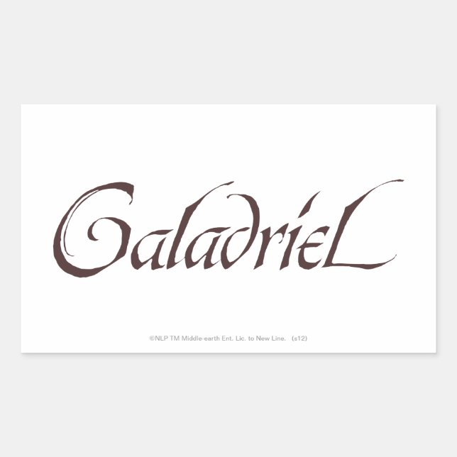 Sticker Rectangulaire Nom de Galadriel solide (Devant)