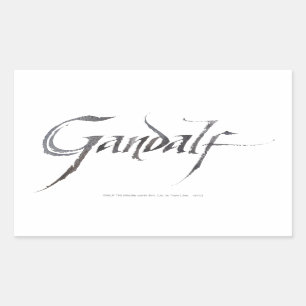Sticker Rectangulaire Nom de Gandalf Texté