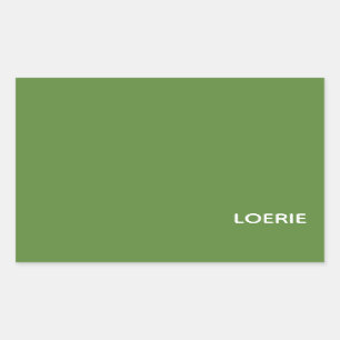Sticker Rectangulaire Nom de la couleur verte Loerie