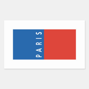 Sticker Rectangulaire nom des textes de pays de la France de drapeau de