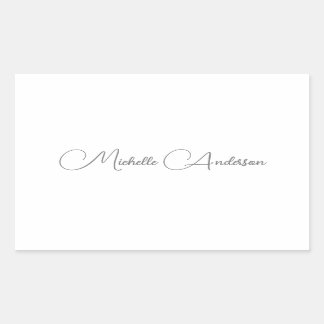 Sticker Rectangulaire Nom minimaliste professionnel moderne
