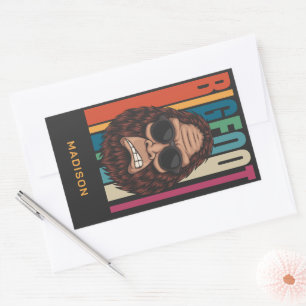 Sticker Rectangulaire Nom personnalisé Bigfoot