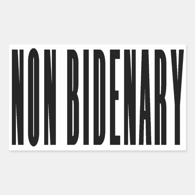 Sticker Rectangulaire Non Bidenary | Anti Joe Biden | Lumière (Devant)