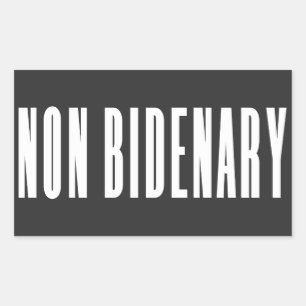 Sticker Rectangulaire Non Bidenary   Anti Joe Biden   Sombre