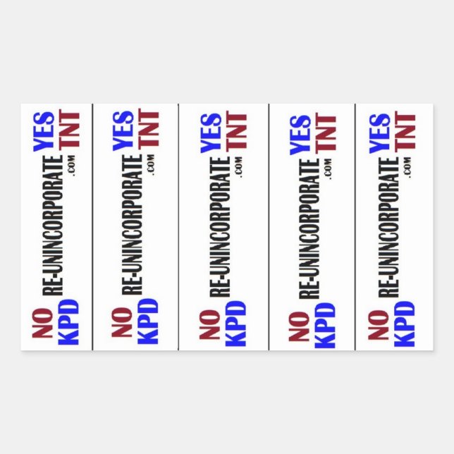 Sticker Rectangulaire Non KPD Oui TNT (Devant)