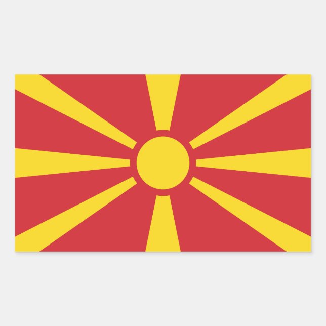 Sticker Rectangulaire North Macedonia (Devant)