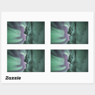 Sticker Rectangulaire Northern Lights Nature Photo
