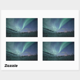 Sticker Rectangulaire Northern Lights Norvège