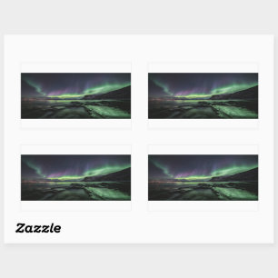 Sticker Rectangulaire Northern Lights Norvège